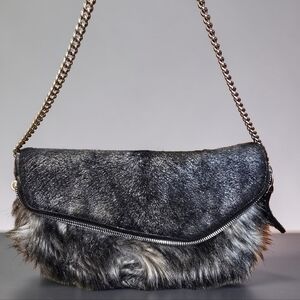 Henri Bendel Faux Fur Shoulder Bag